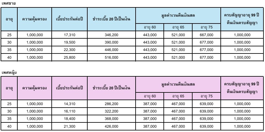 เบี้ยประกันเสาหลักครอบครัว คนที่ห่วงลูกเล็ก ๆ ตลอดชีพ ชำระเบี้ย 20 ปี